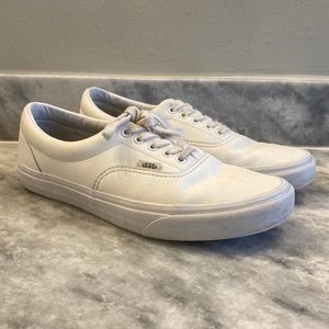 White leather Vans Era Men’s 10